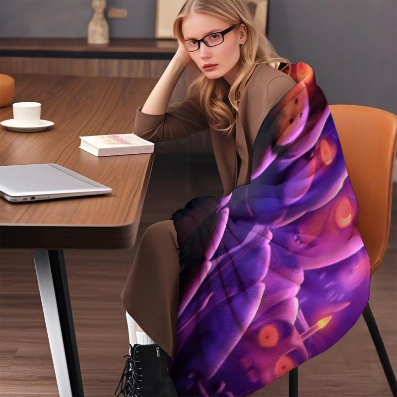 FNAF Purple Haze Flannel Blanket Soft Warm Skin-Friendly Nap Throw For Office Home Sofa Bed Cover Travel Camping Trendy Gamers