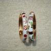 Traditional Vintage Peony Cloisonne Filigree Handicraft Enamel Jewelry Bangles Bracelet Accessories