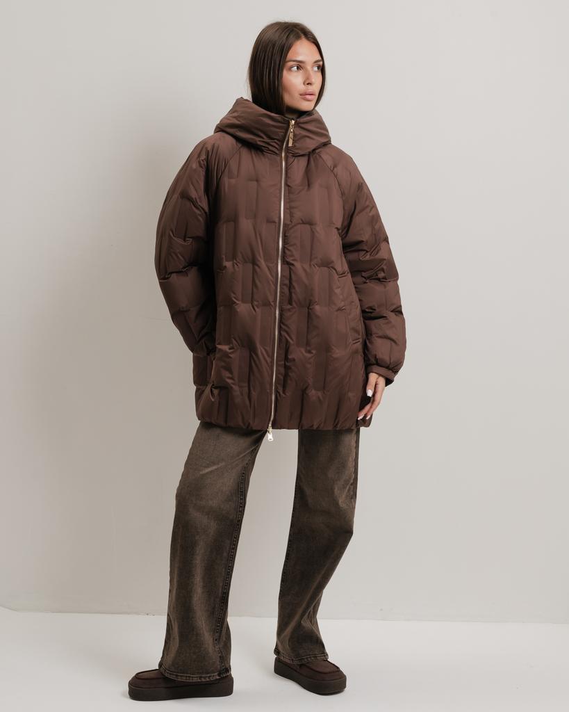 Куртка женская двусторонняя Sobello 10045 48 шоколад / коричневый