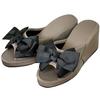 Vivienne 8cm Heel Room Greige Size PVC Platform High Suitable for Beauty Salons and Nail (Vivienne Westwood) Shoes, Ribbon, Black, 23.5cm, Sole,