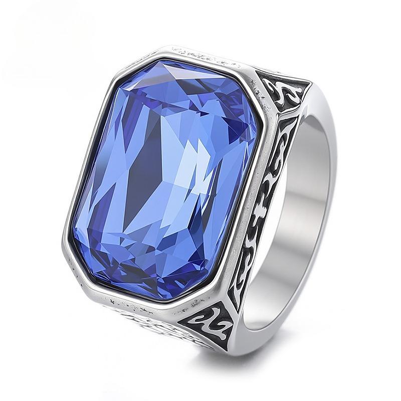 Creative Business Personality Men's Gem Ring Viking Street Ring Trend Jewelry 2026