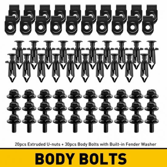 

For Body Nissan & Bolts U-nut Clips- M6 Engine Under Cover Splash Shield Guard