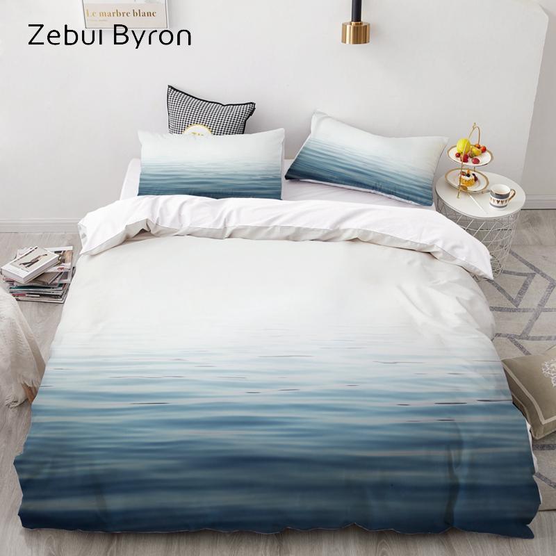 3D HD Print Bedding Set Custom/King/Europe/USA Queen,3PCS Duvet Cover Set,Quilt/Blanket Cover Set Bedclothes Waterfall Drop Ship