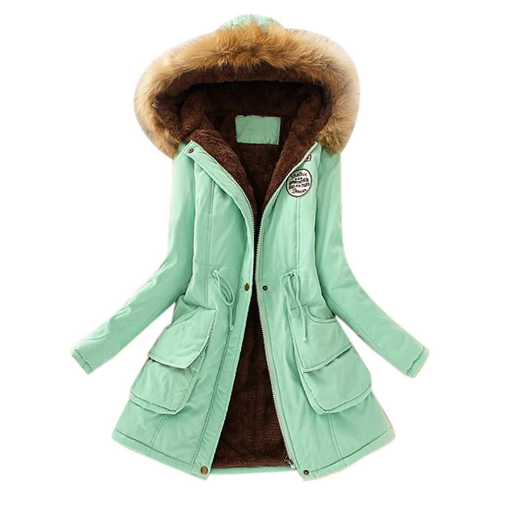 Winter Womens Warm Coat Hooded Jacket Slim Winter Outwear Coats