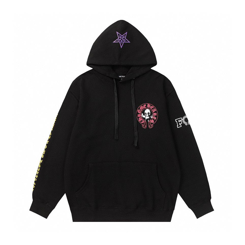838 CHROME HEARTS 2025 Autumn and Winter New Plus Size Classic Style Logo Hooded Sweatshirt, Suitable for Couples To Wear