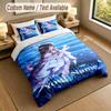 3Pcs Bedding Set Custom Name Text, 1 Sheet 2 Pillowcases Home Bed DecorGenshin Impact