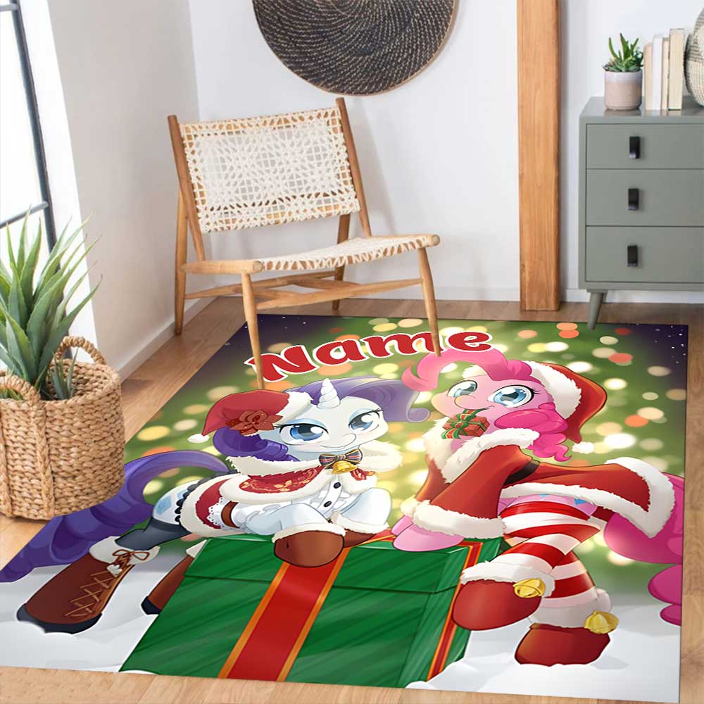 Little Pony (18) Customize your name rug, office chair cushion, home bedroom living room gift.