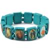 Heilige Jesus Religiöse Holz Katholische Ikone Armbänder Unisex Mode Holzarmband Gebetsanhänger Schmuck 7 Farben