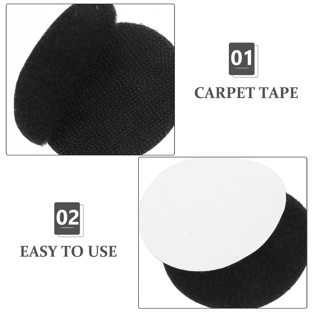 20Pairs Hook and Loop Fastener Dots Black Strong Adhesive Sticky Self Adhesive Circles for Home Office Tablecloth Carpet Bed