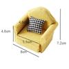 1/12 Dollhouse Mini Flax Sofa Throw Pillow Model Dollhouse Furniture Decoration Dolls House Home Scene Decor Accessories
