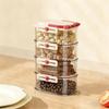 Stackable Spice Storage Box Moisture Proof Large Capacity Timed Seasoning Jar Snap-on Lid Plastic Sealed Storage Container