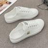 2025 Spring, Summer, Autumn and Winter Foreign Trade New Women's Shoes Women's Board Shoes Student Shoes Little White Shoes Low-top Round Head Ribbon