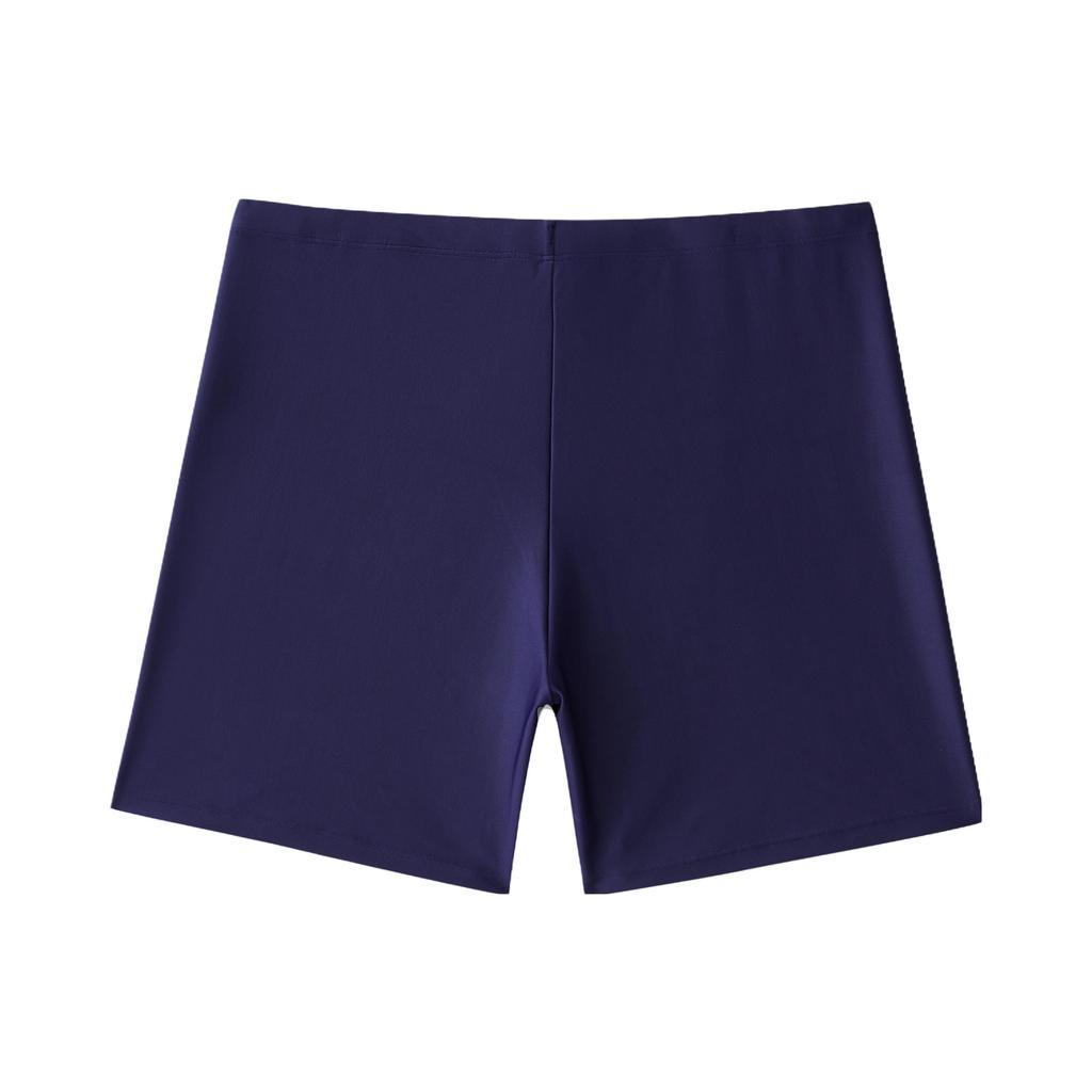 Anta Solid Color Slim Fit Square Leg Swim Trunks Men swimwear Light-Blue 1823531459-1