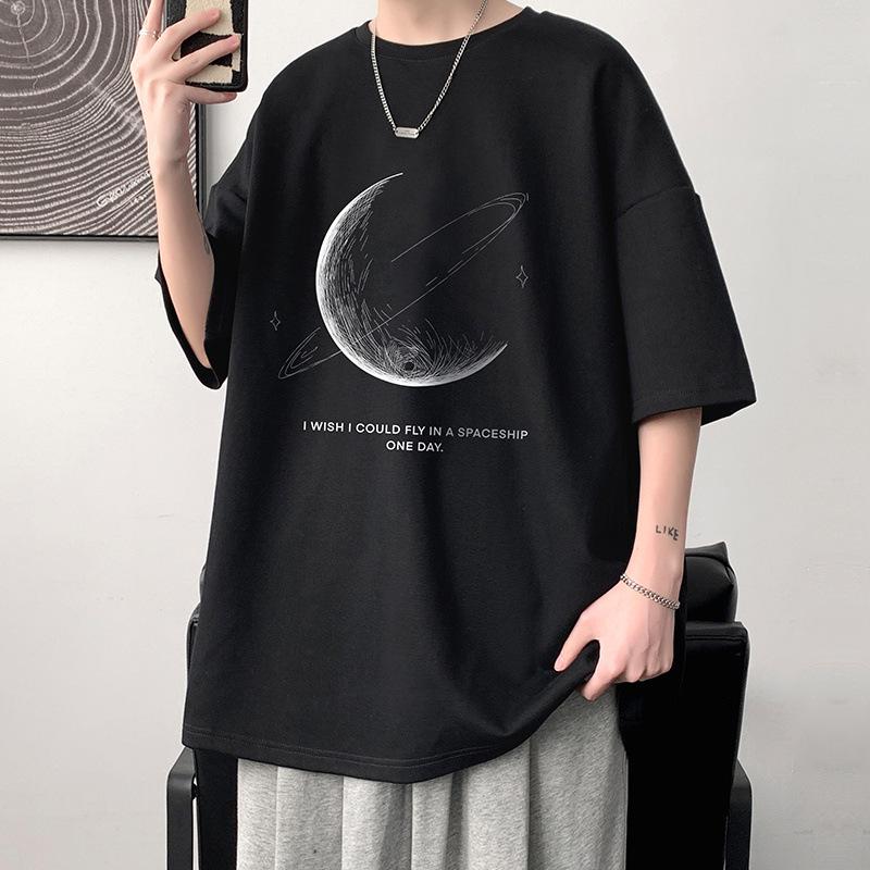 Men s Plus Size Trendy Casual Loose Round Neck Short Sleeve T-shirt - Summer Collection S