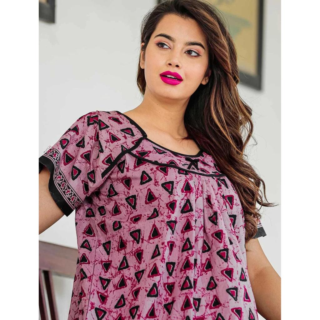Indian Bollywood Designer Night Sleepwear Gown Women Casual Wear Cotton Nighty