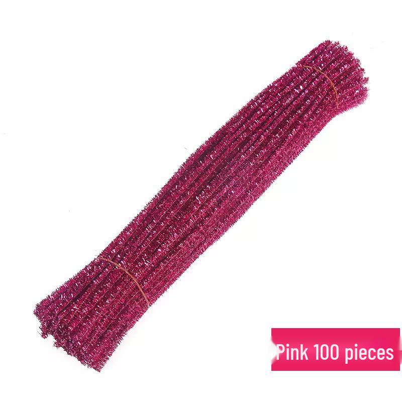 Ten-Color Glitter Chenille Stems: DIY Christmas Crafts and Children's Handicrafts