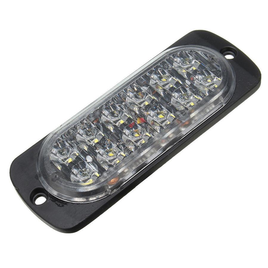 4Pcs Car Emergency Lamp Flash Red 12 LED Flasher Strobe Light for Turck Offroad