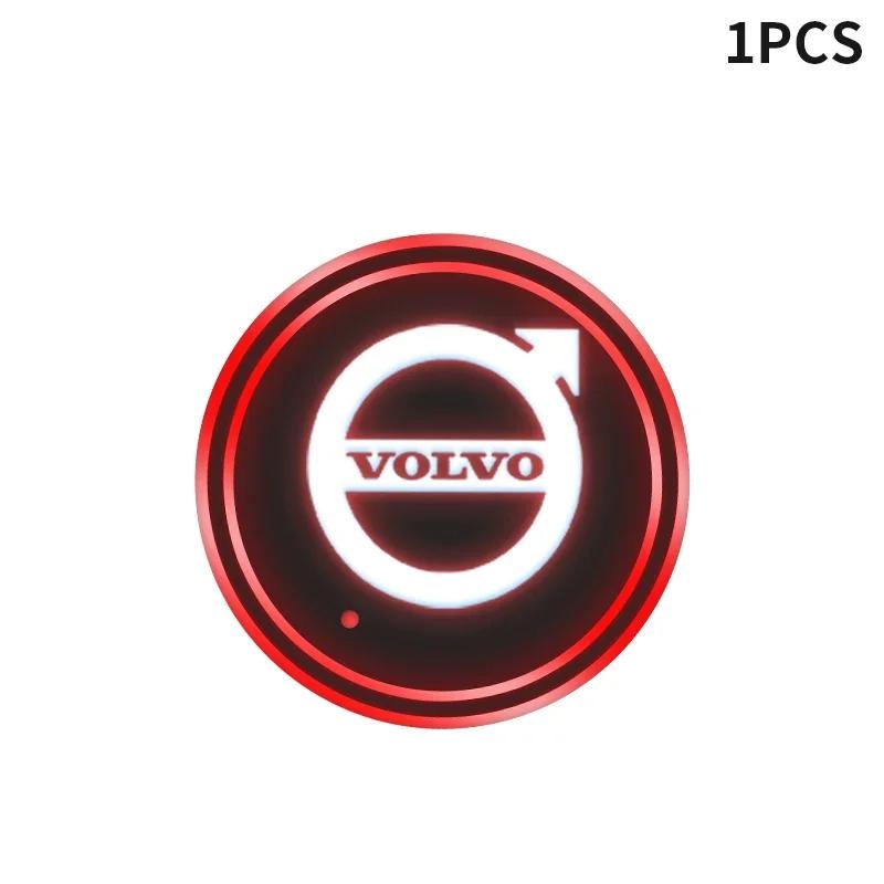 

LED Luminous Car Water Cup Holder Coaster Lamps For Volvo AWD V60 V40 XC90 S60 XC60 S90 V90 CX70 XC40 C40 C70 EX90 Rdesign