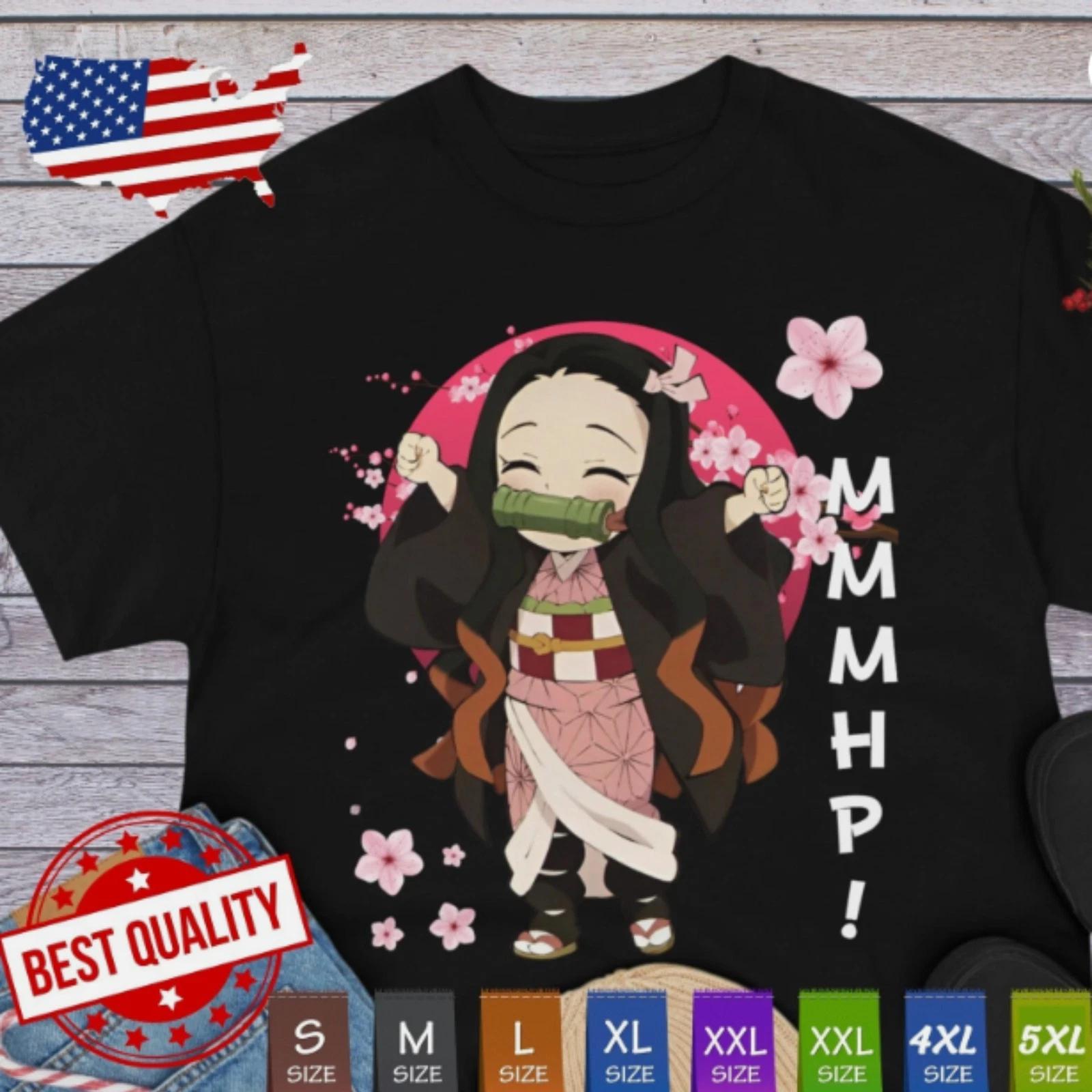

Nezuko Waifu T Shirt Demon Slayer Kawaii Tee Anime clothing Manga Japan Cosplay S