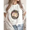 Women T Shirt White Reading Is Dreaming With Your Eyes Open Book Floral Design For Casual Wear And Book Lovers