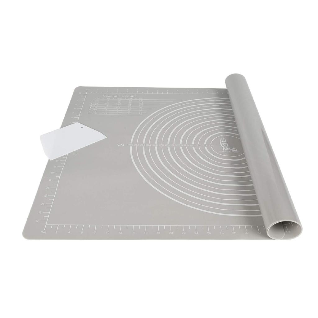 SUPER KITCHEN Large Size Cooking Mat, Food Grade Silicone, Baking Mat, Kitchen Bread/Cookie/Pizza Baking Mat, Heat Resistant, Countertop Protection Ma