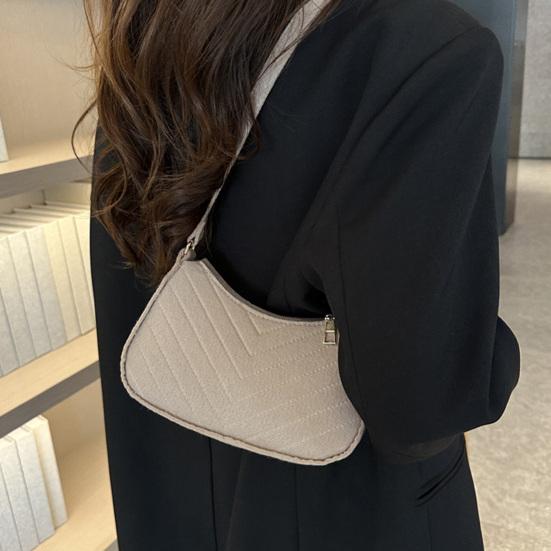 Women Felt Underarm Bag Fashion Shoulder Bag Stylish Top Handle Bag Quilted Handbag Stylish Hobo Bag for Shopping Dating Commuting