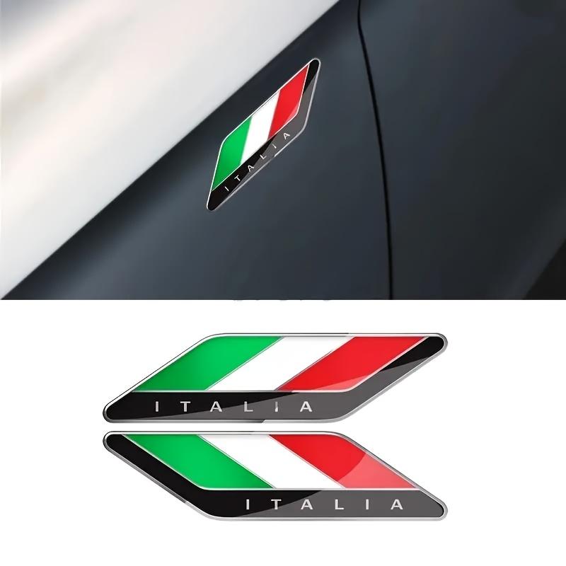 2pcs Italy Flag Limited Edition Racing Sport Decals Italia Flag Emblems AccessoriesBadge Fender Decal Design for Motorcycle Car Truck Bike