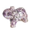 Crystal Elephant Resin Figurine With Semiprecious Stones For Office And Party Decoration