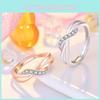 Korean Twisted Wave Ring For Women Copper Material Rose Gold Plated Geometric Design
