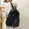 Men's Leather Backpack Large Capacity Travel Backpack Student School Bag Female Computer Bag
