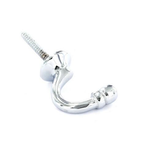 Securit Ball End Chrome Hook (Pack of 2)