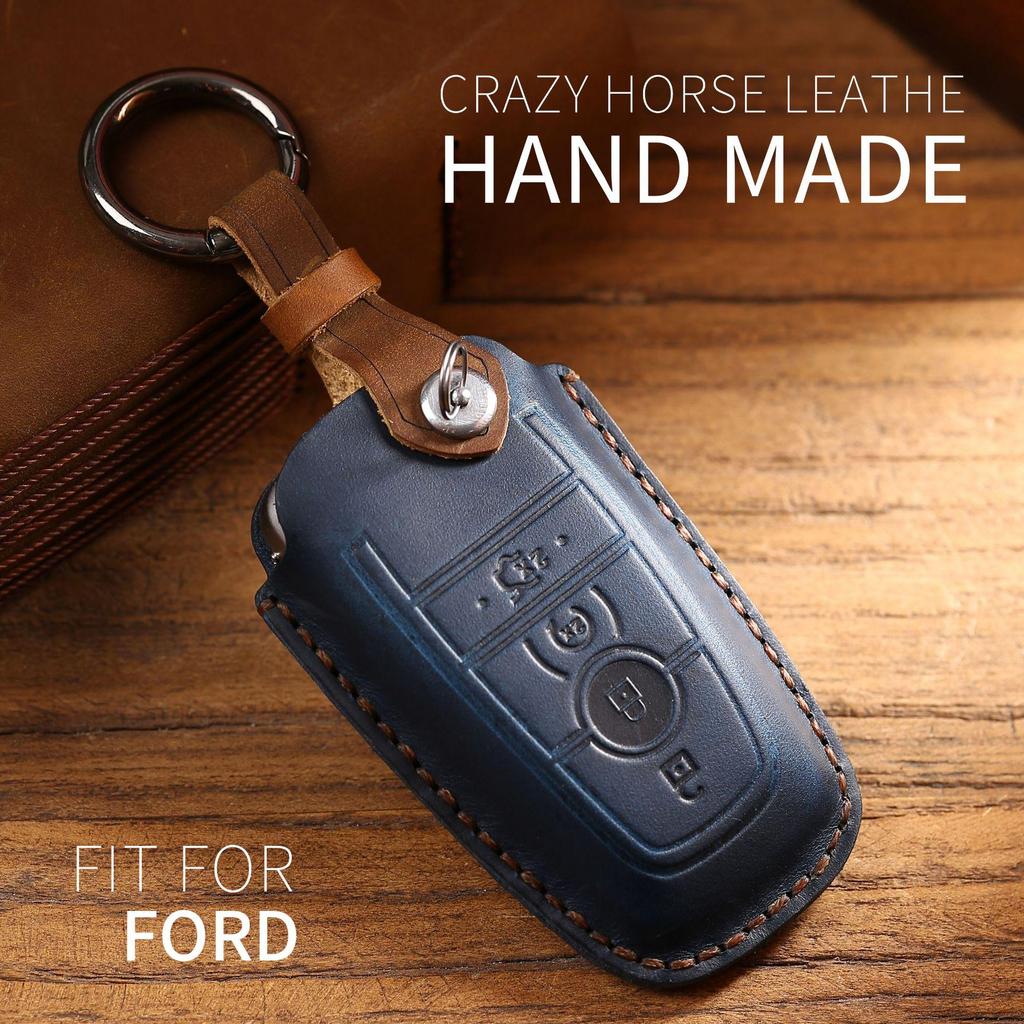Lincoln Ford Key Case - Raptor, Explorer, Everest, Mondeo, Edge - Cowhide Material