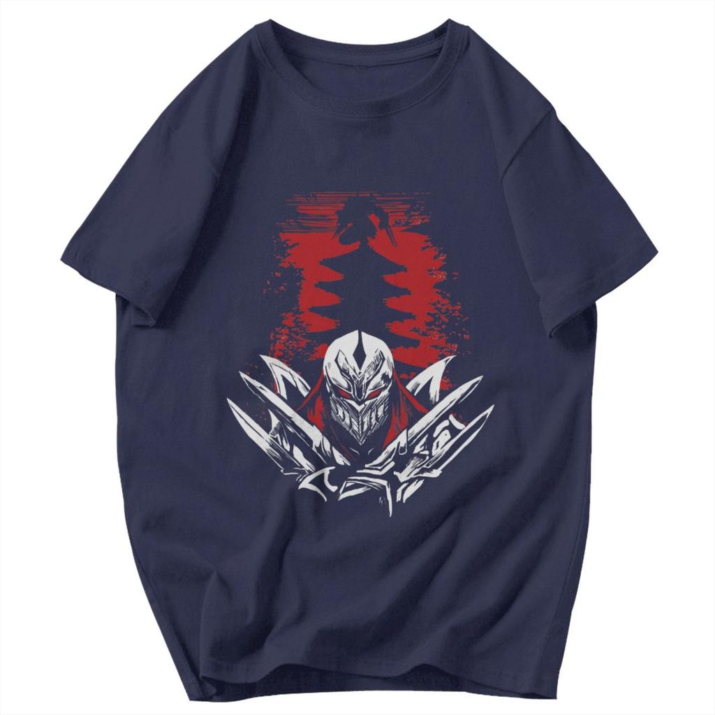 Men T Shirt Zed Master Of Shadows League Of Legends LOL Pops Y2K Graphic Anime Unisex Clothing T Shirts