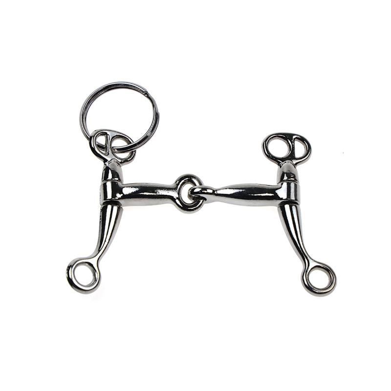 Alloy Horse Bit Charm Keychain Metal Ring Pendant Bag Decoration Backpack Accessory For Men And Women