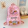 2025 Trendy Capybara Print Backpack: Cute, Fashionable, Versatile Double Shoulder Bag with Large Capacity for Students