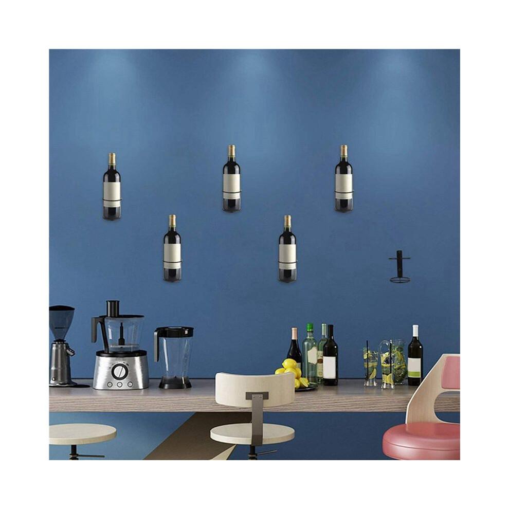 Weinwandhalter, 12er-Pack Wandmontiertes Weinregal, Weinflaschenhalter Aus Metall Zur Weinaufbewahrung, Wanddekoration mit Weinthema