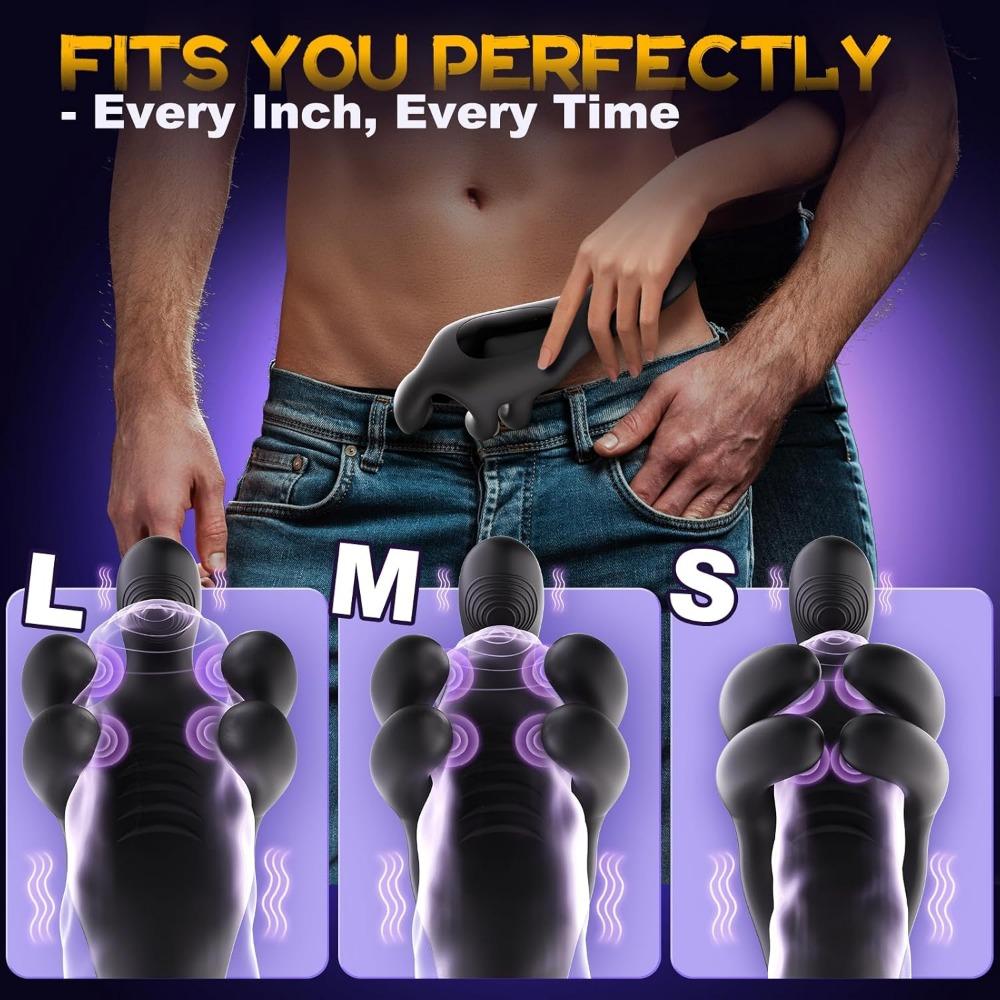 Tentacle Penis Vibrator Stroker for Men - 10 Clamping Modes & 10 Vibrating Modes, 360° Blowjob Training Wrap Couples Male Masturbator