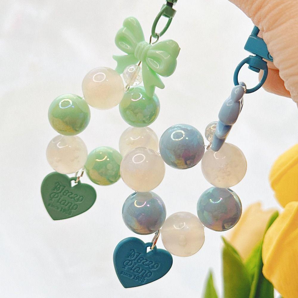 

Acrylic Beads Chain Bag accessories Mobile Chain Lanyard Fashion Car Keychain