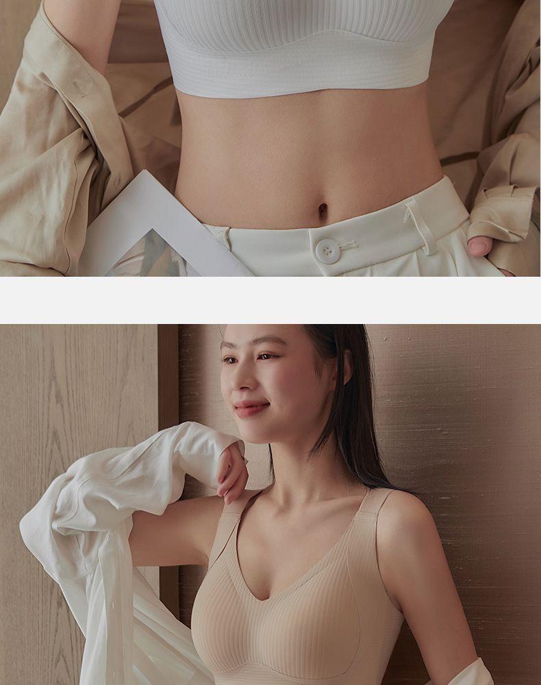 Comfortable Seamless Full-Cup Bra: Anti-Sagging, Side Support, and Breathable for Larger Busts