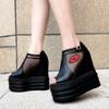 Fashion 15CM Women's Fish Mouth Wedge Sandals Thick Platform High-heeled Shoes wedges shoes for women  high heels