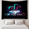 Neon Tiktok Logo Art Tapestry Hanging for Bedroom,Livingroom, Playroom,Decor Art Room Wall Tapestry Holiday and Birthday Gifts