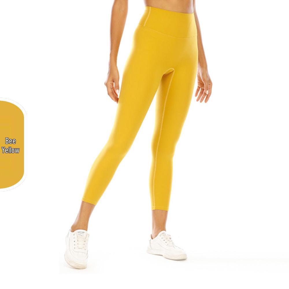 High-Waist Nude Feel Butt Lift Brushed Yoga Leggings, Peach Fitness Pants for Women