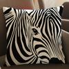 Wild Animal Style Decorative Cushion Cover African Zebra Elephant Giraffe Cotton Linen Square Throw Pillowcase Cojines 45X45Cm