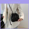 Sparkling Sequin Street Fashion Bucket Shoulder Bag Women's 2024 New Spring Crossbody Bag