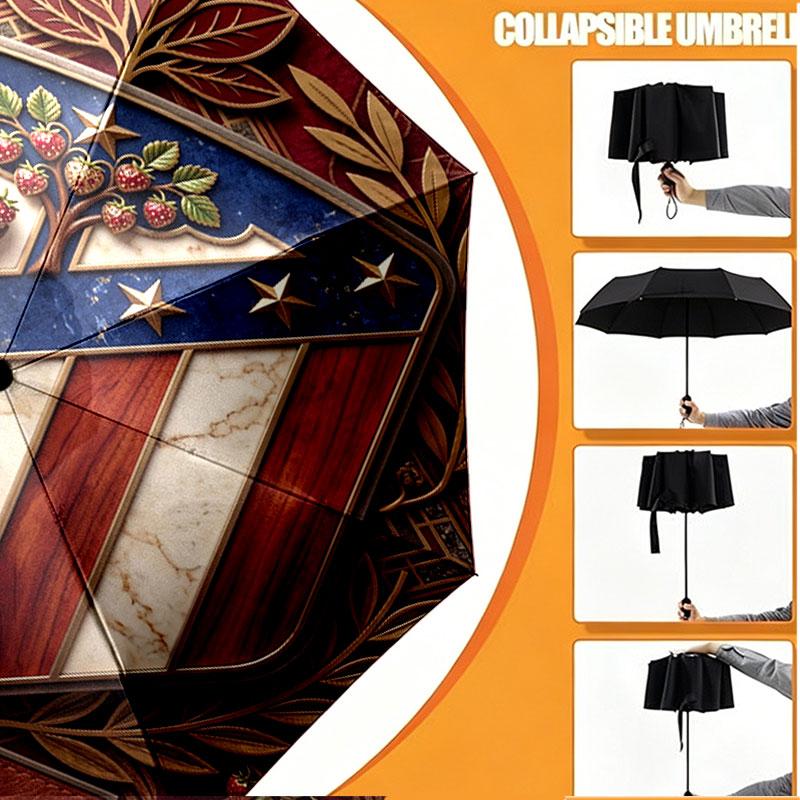 Custom Name Personalized Atletico Madrid Print Umbrella, Auto Open Close, 8‑Rib Sturdy Frame, Commute Camping Hiking Use, Birthday Gift