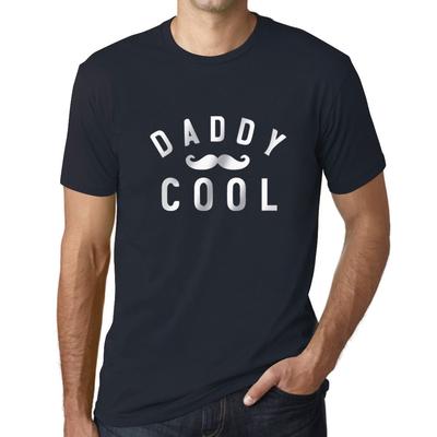 Maglietta vintage da uomo, maglietta grafica Daddy Cool blu navy