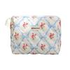 Fashion Large Capacity Quilted Bow Flower Pattern Cosmetic Bag For Women
