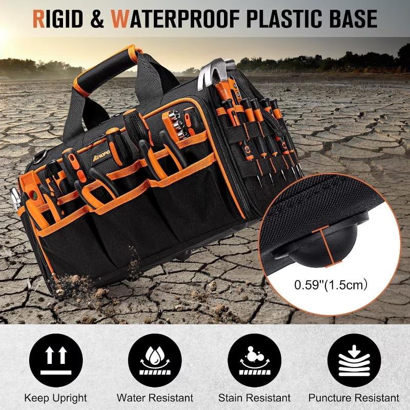 Tool Bag Organizer for Electricians, Heavy Duty Large Capacity Tool Tote with Multi Pockets, Waterproof Durable Work Bag