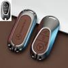 SFX1  Zinc Alloy+Leather Car Key Case Cover for Mercedes Benz 2021 C /S Class W223 W206 S350L S400L S450L S500L Protector