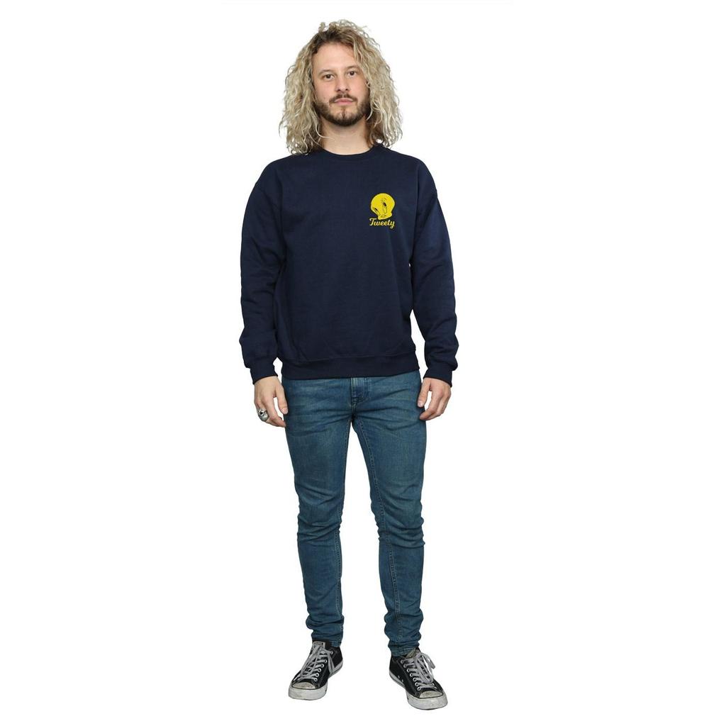 Looney Tunes Mens Tweety Pie Head Sweatshirt